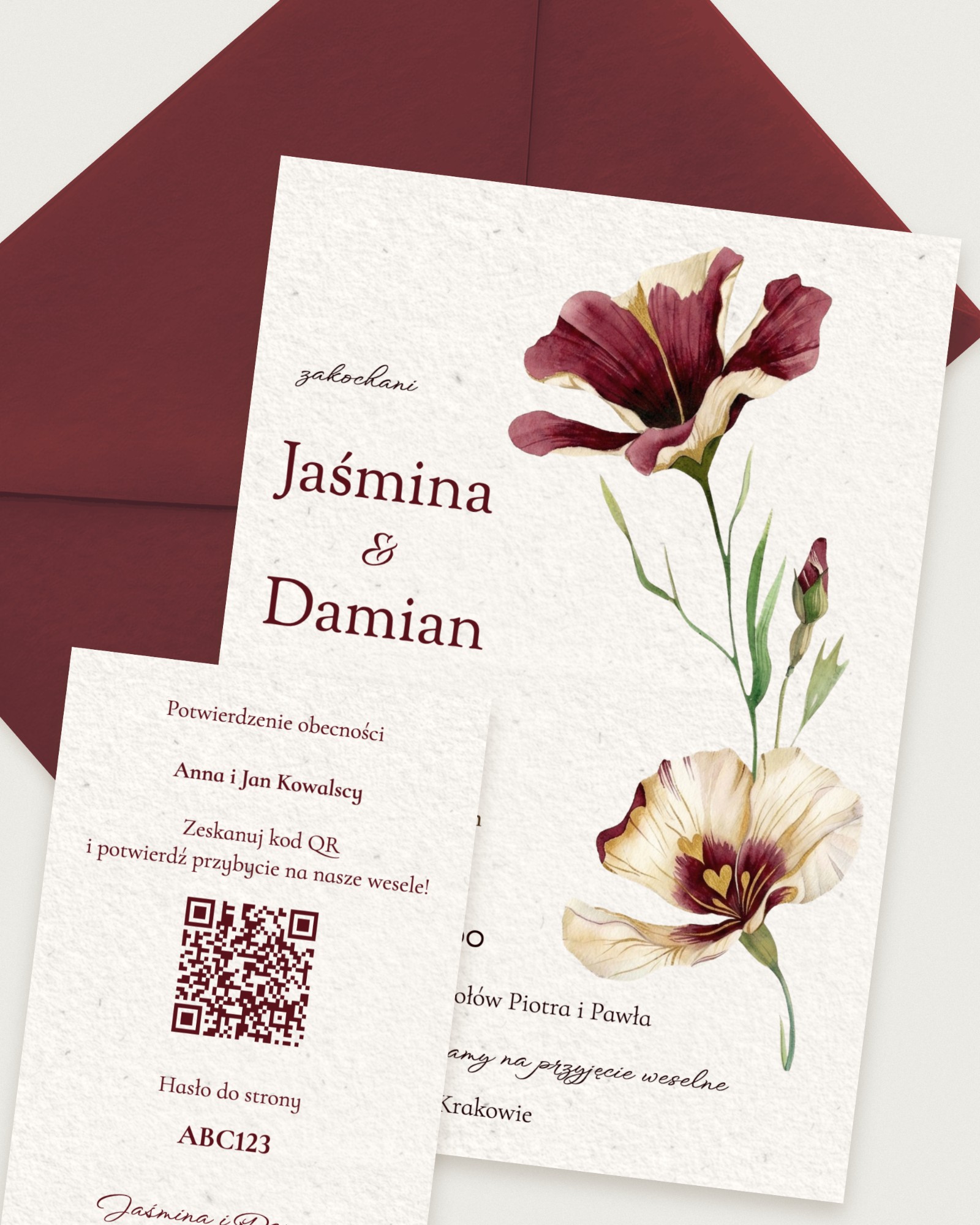 Zaproszenie Flores Passion - Combined