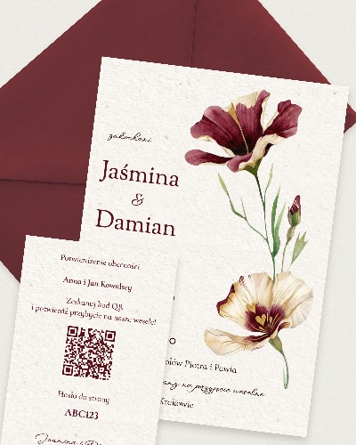 Zaproszenie Flores Passion - Combined