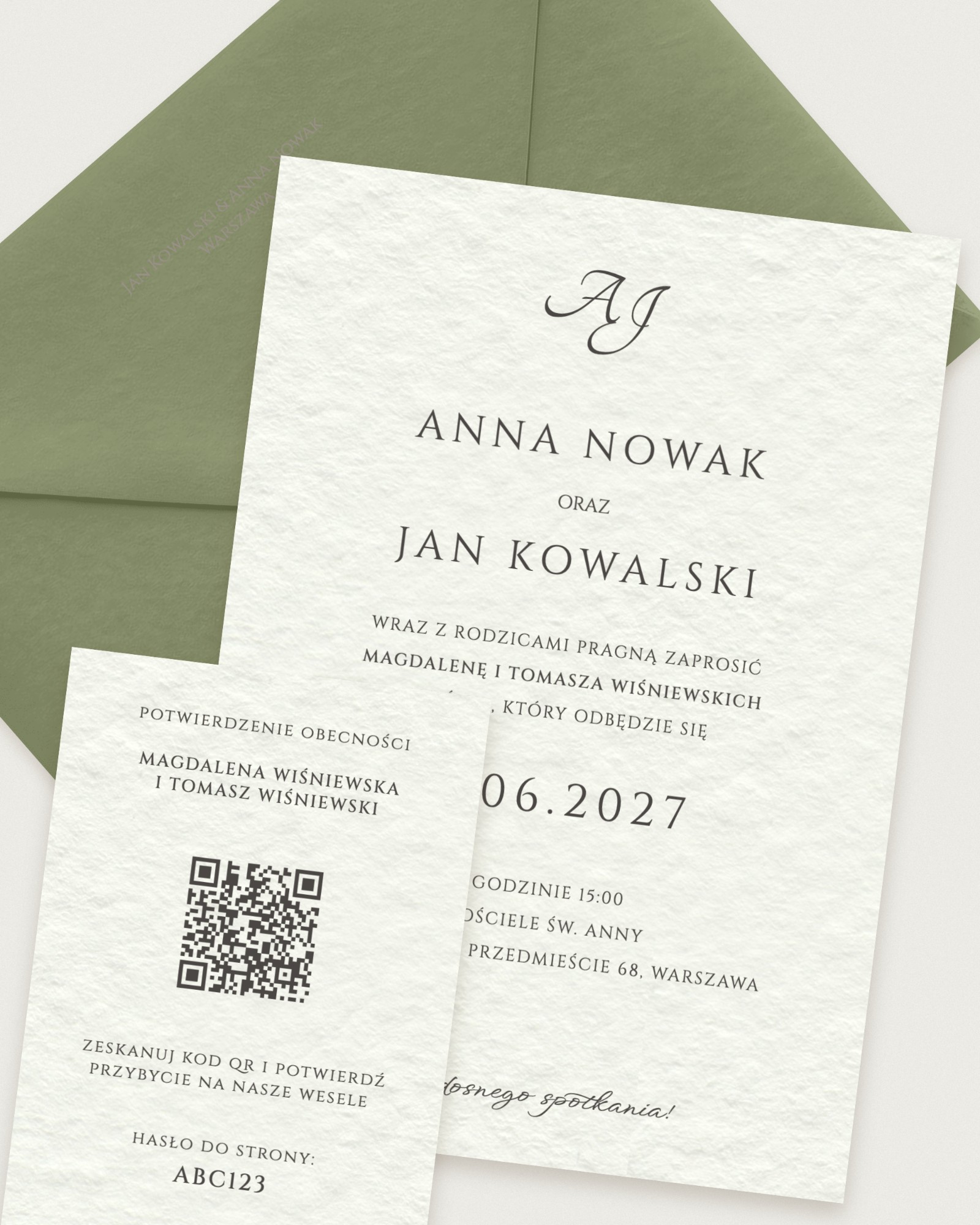 Zaproszenie Bergamo Castle - Combined