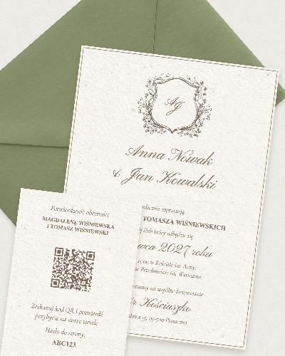 Zaproszenie Classic Sienna - Combined