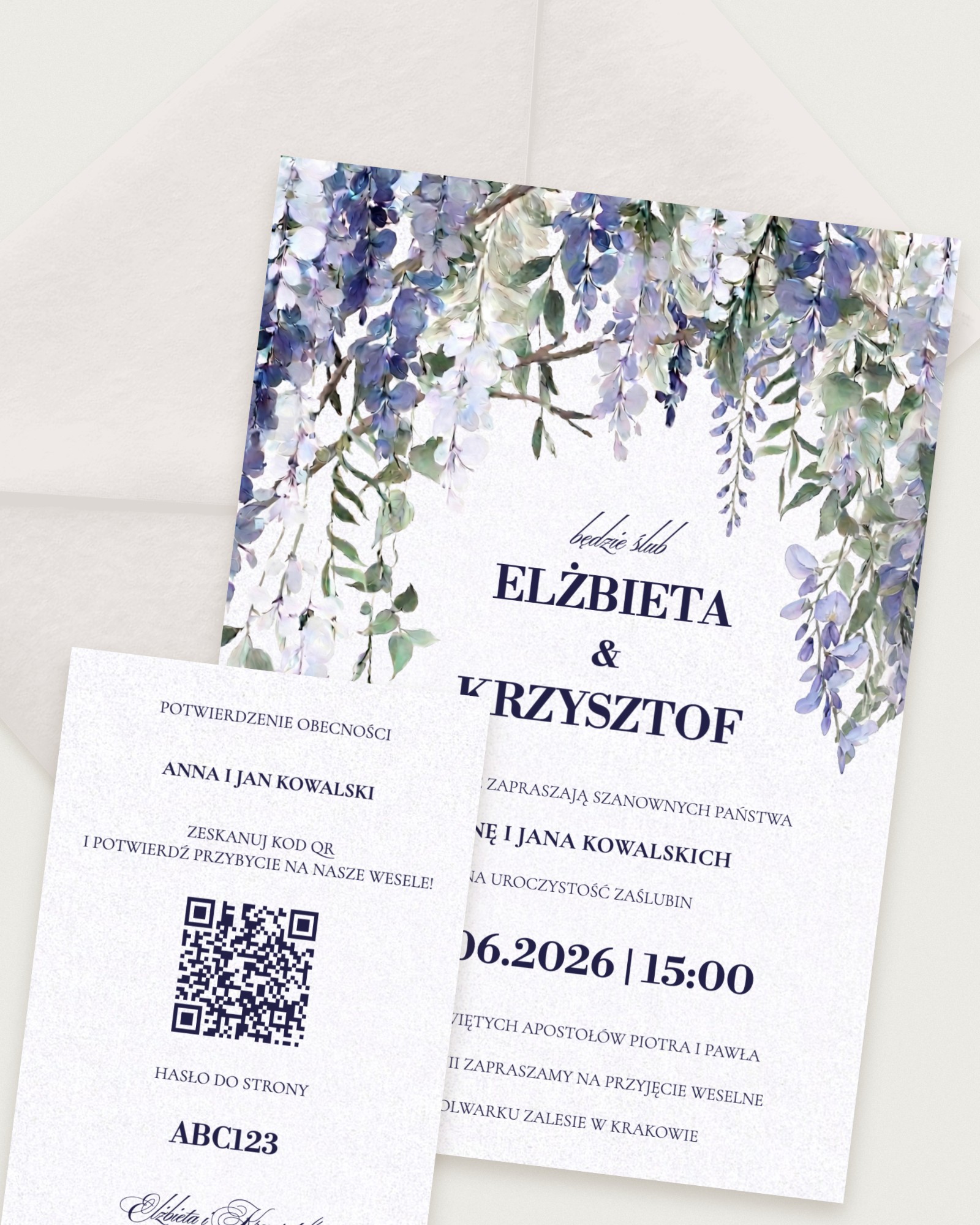 Zaproszenie Violet Visteria - Combined
