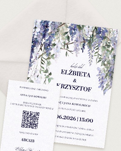 Zaproszenie Violet Visteria - Combined