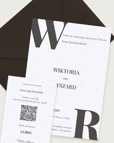 Zaproszenie Black Tie - Combined