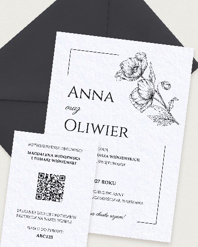 Zaproszenie Clara White - Combined