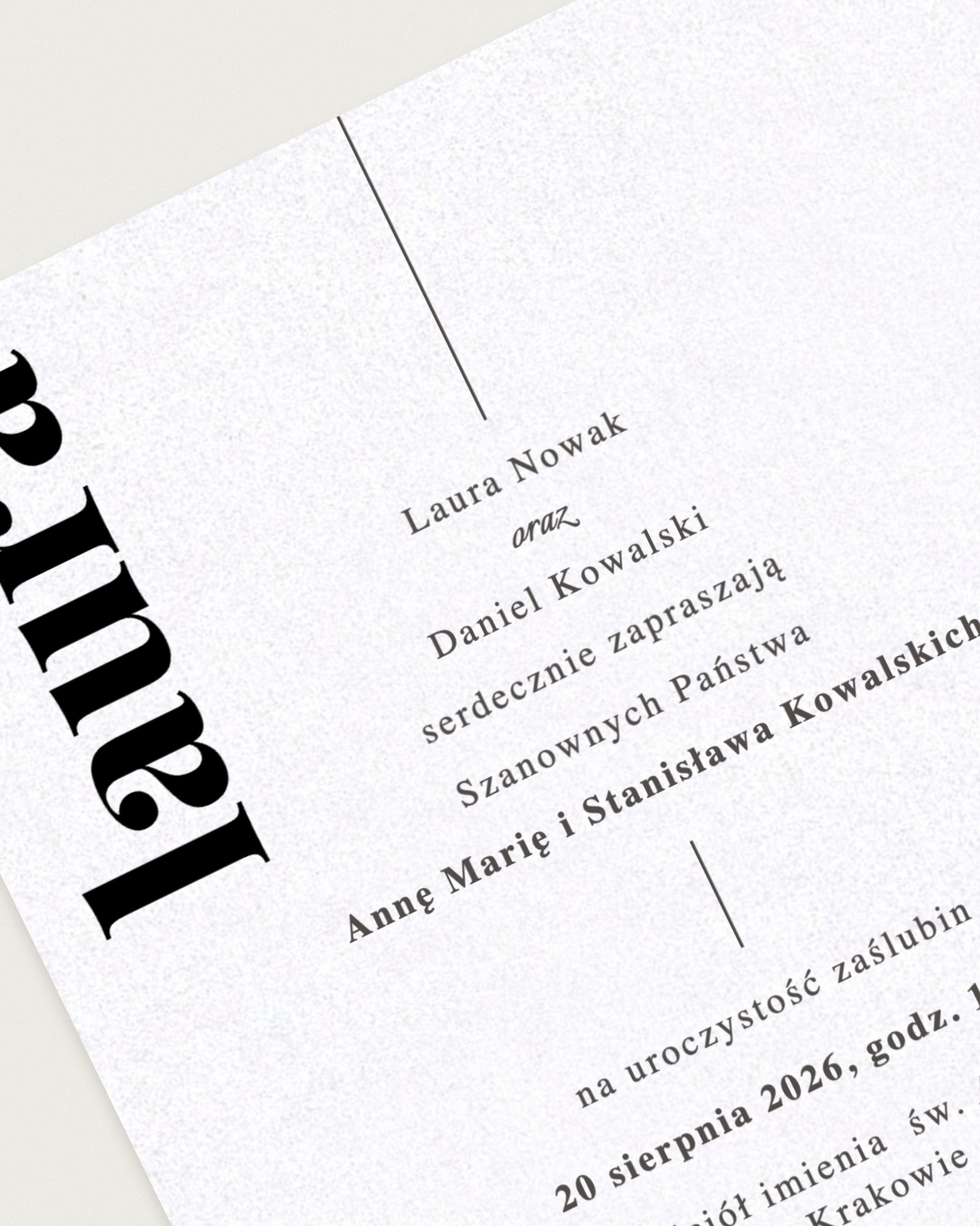 Zaproszenie Editoriale Milano - Detail