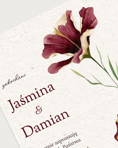 Zaproszenie Flores Passion - Detail