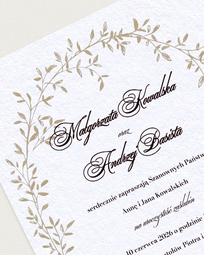 Zaproszenie Aurelia Lux - Detail