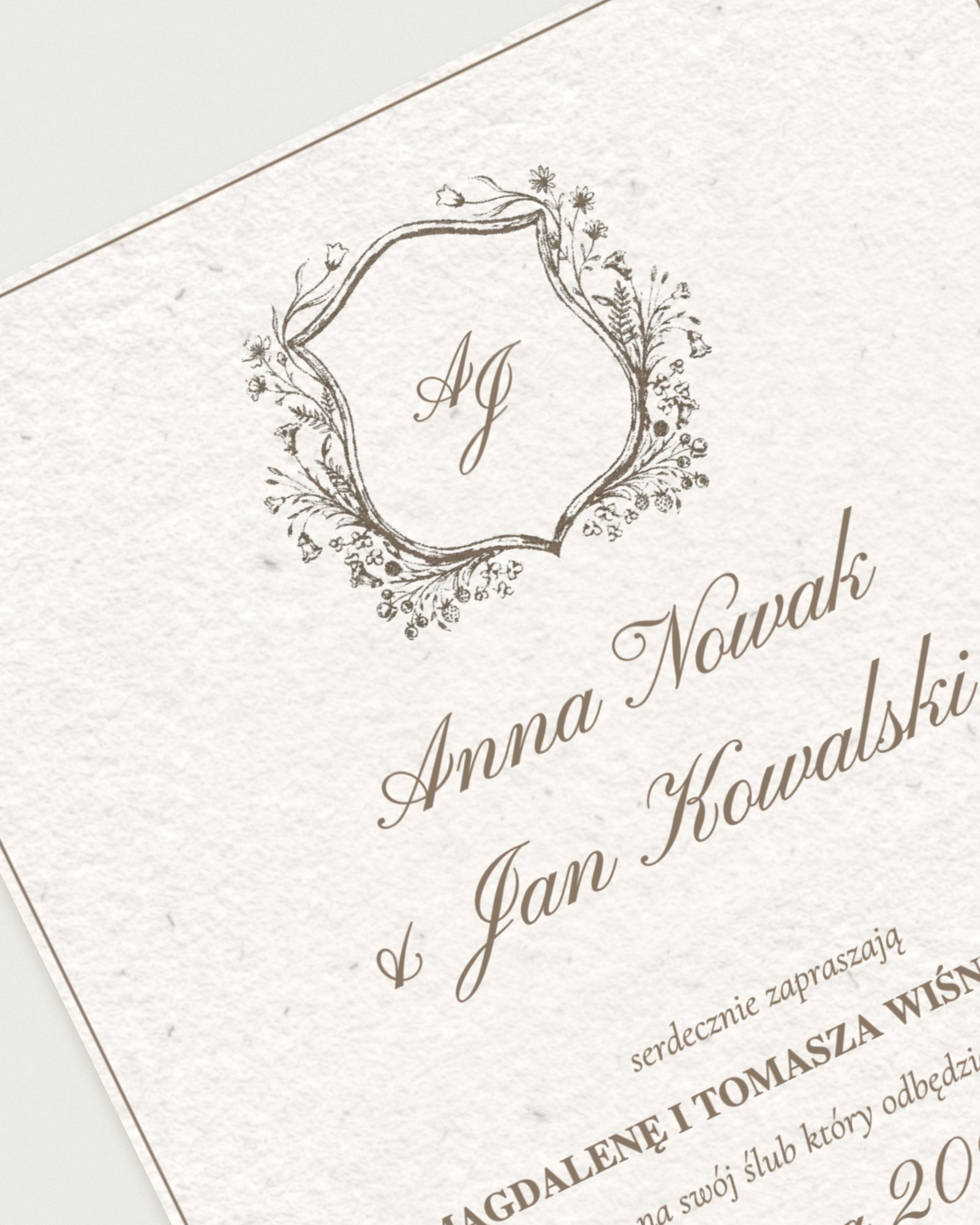 Zaproszenie Classic Sienna - Detail