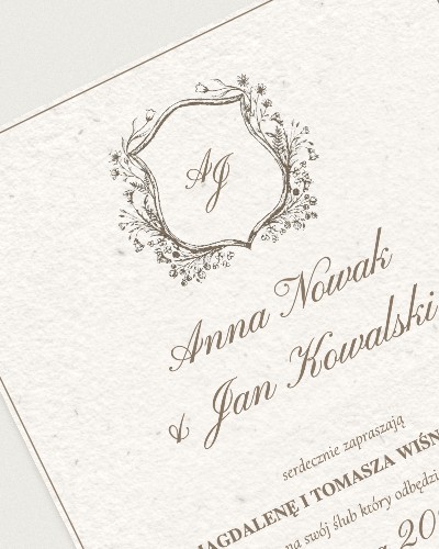 Zaproszenie Classic Sienna - Detail