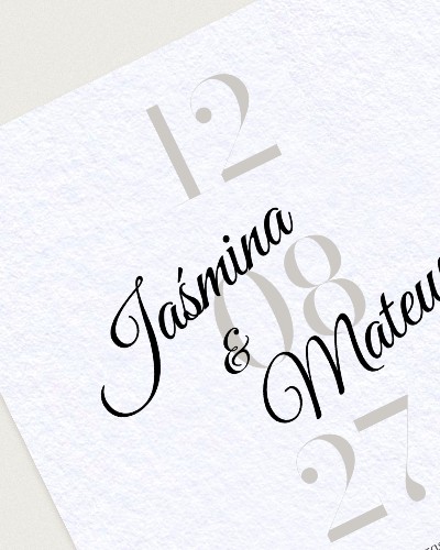 Zaproszenie Data Memorabile - Detail