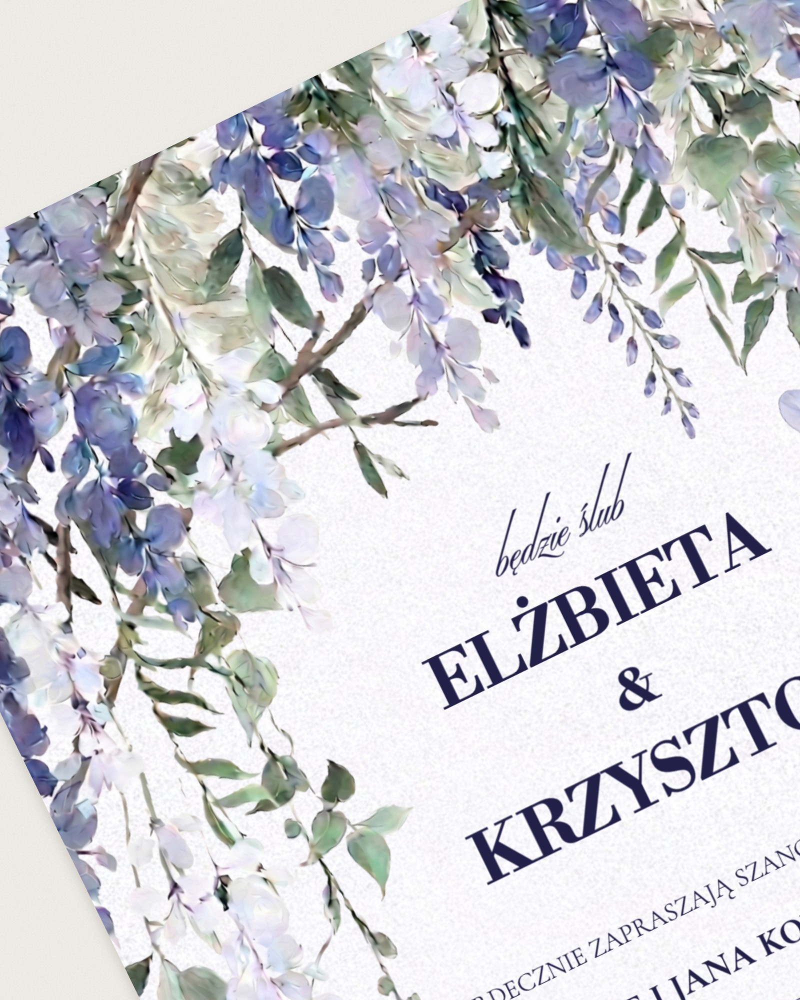 Zaproszenie Violet Visteria - Detail