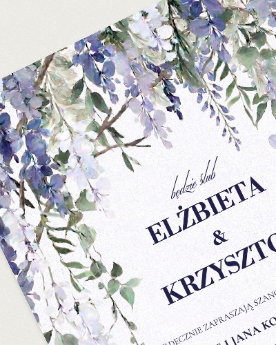 Zaproszenie Violet Visteria - Detail