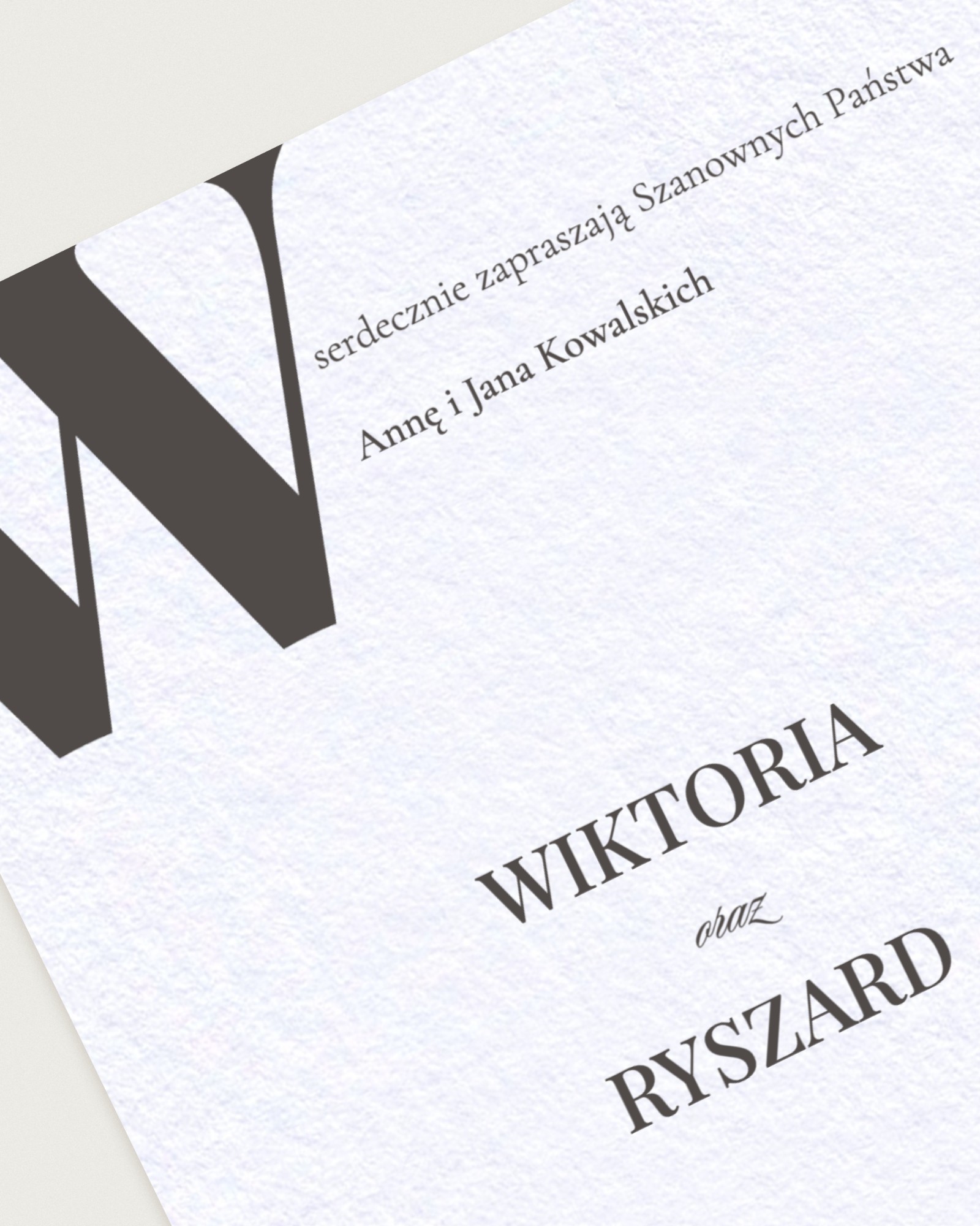 Zaproszenie Black Tie - Detail