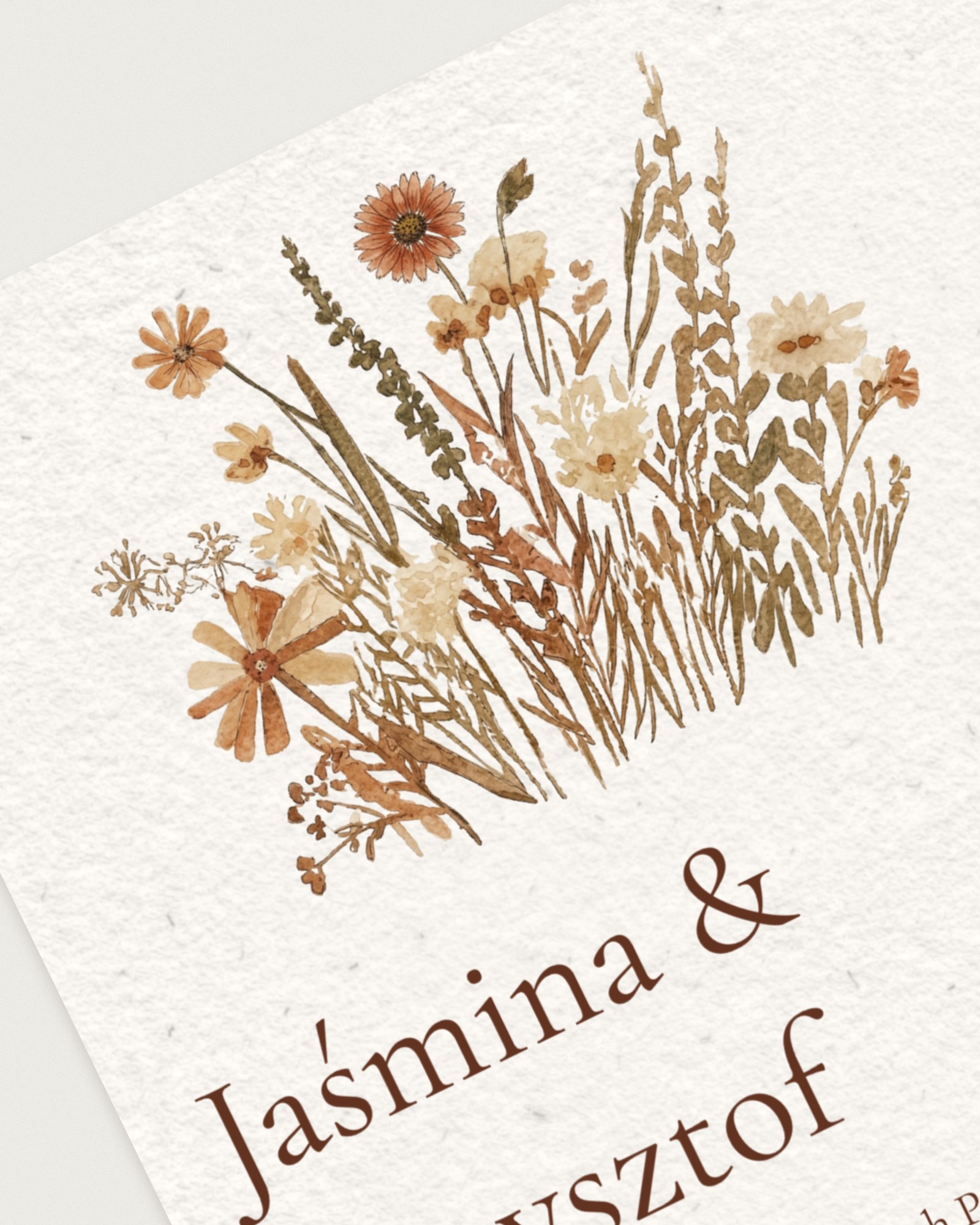 Zaproszenie Fiori di Campo - Detail