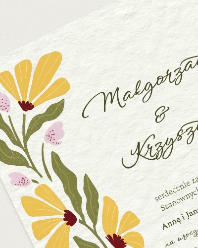 Zaproszenie El Sol - Detail