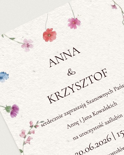 Zaproszenie Boho Silesia - Detail