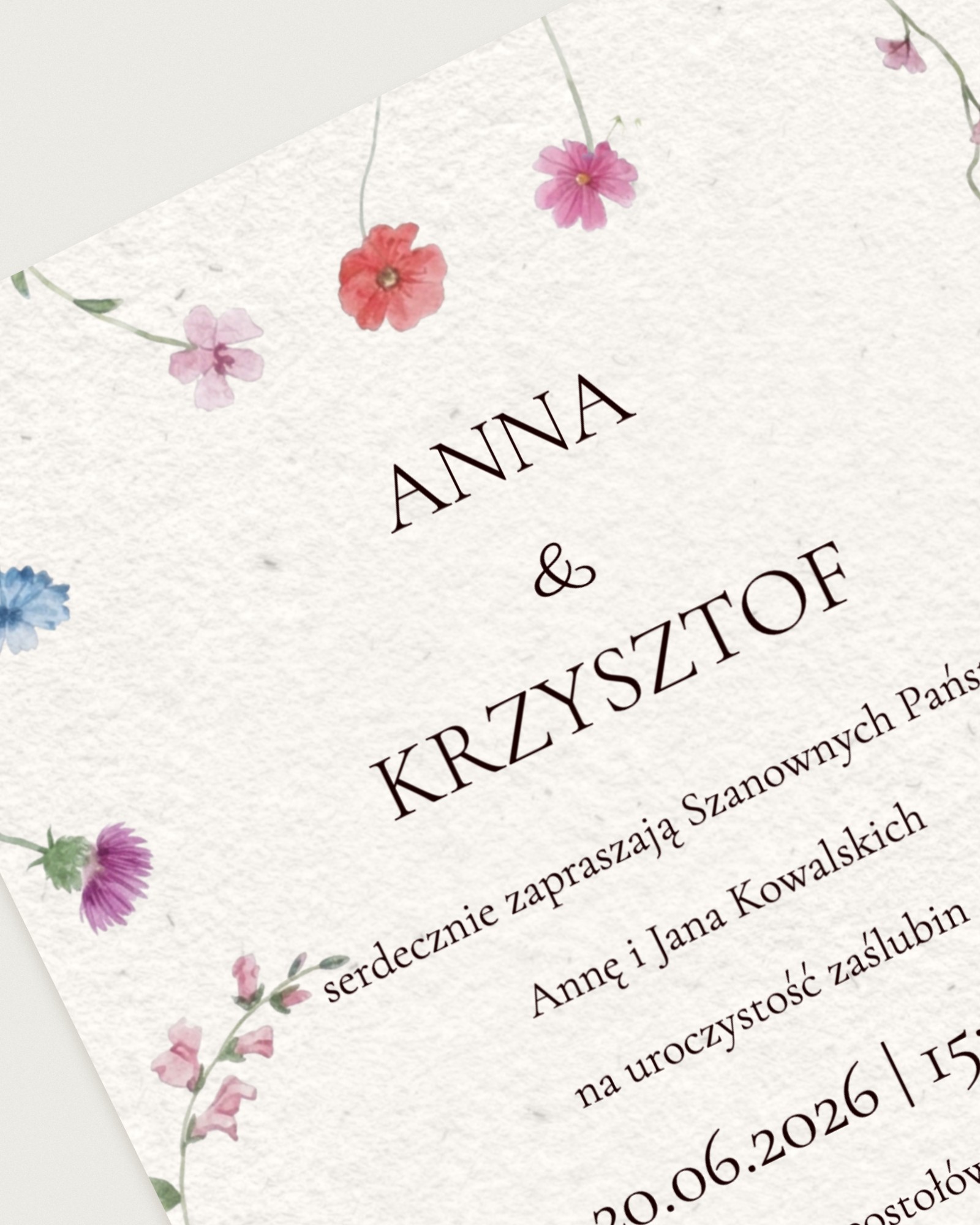 Zaproszenie Boho Silesia - Detail