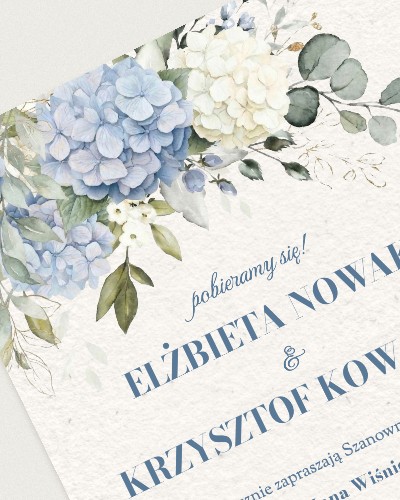 Zaproszenie Hortensia Lumiere - Detail