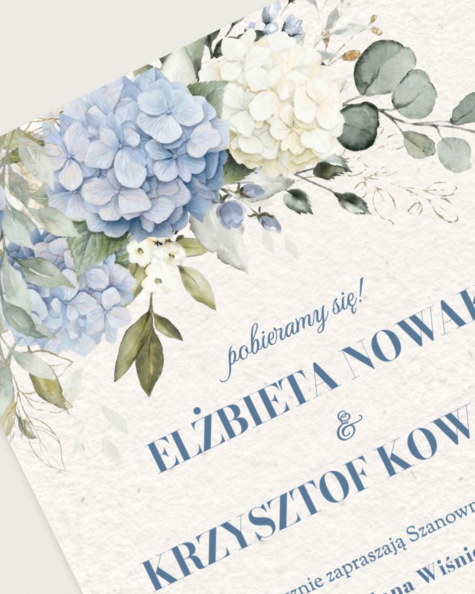 Zaproszenie Hortensia Lumiere - Detail