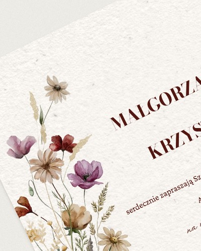 Zaproszenie Rosa Rustica - Detail