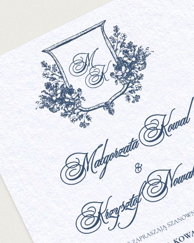 Zaproszenie Amore Azzurro - Detail