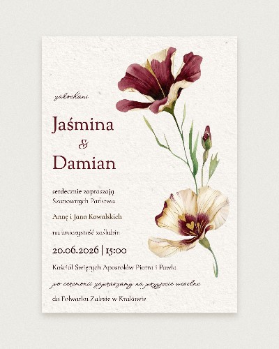 Zaproszenie Flores Passion - Hero