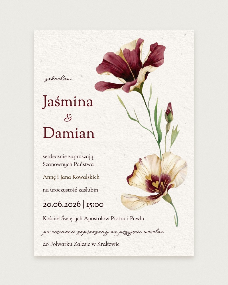 Zaproszenie Flores Passion