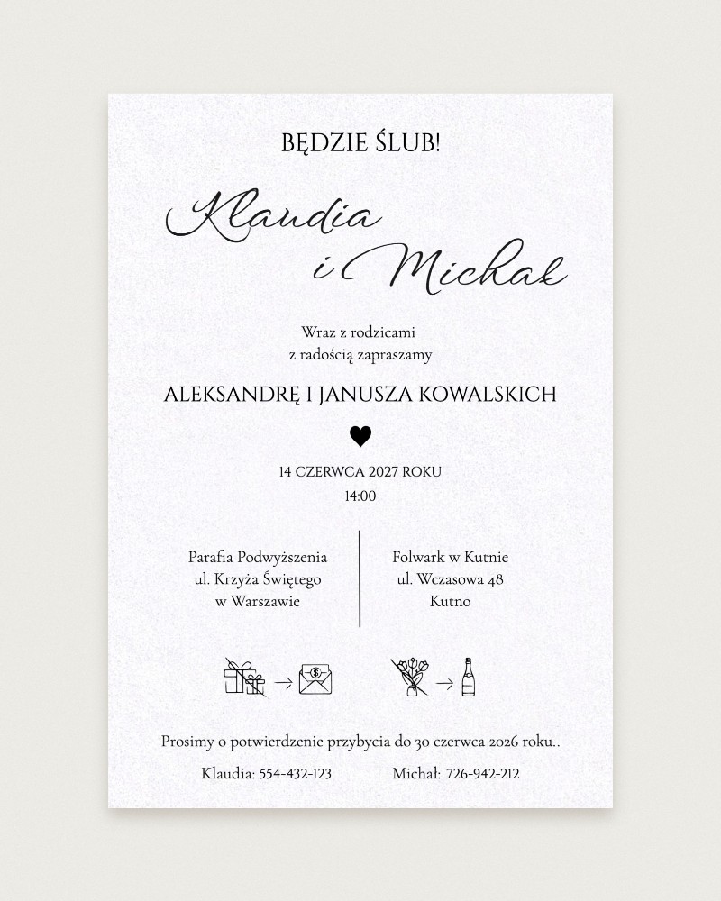 Zaproszenie Blanc Varsovie