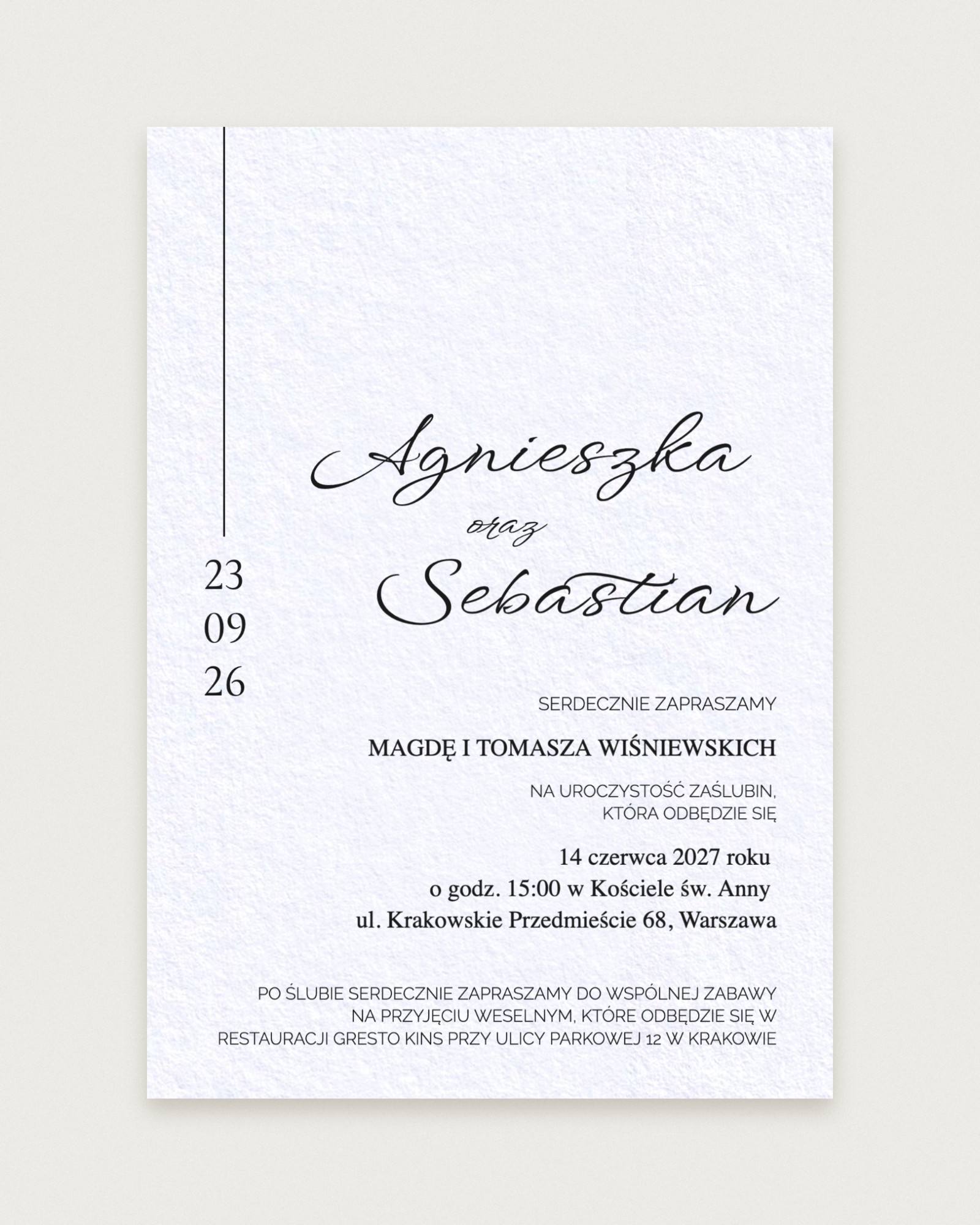 Zaproszenie Chic Romeo - Hero