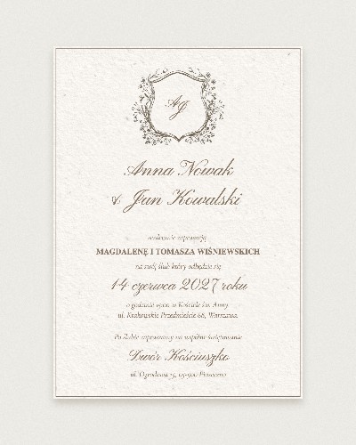 Zaproszenie Classic Sienna - Hero