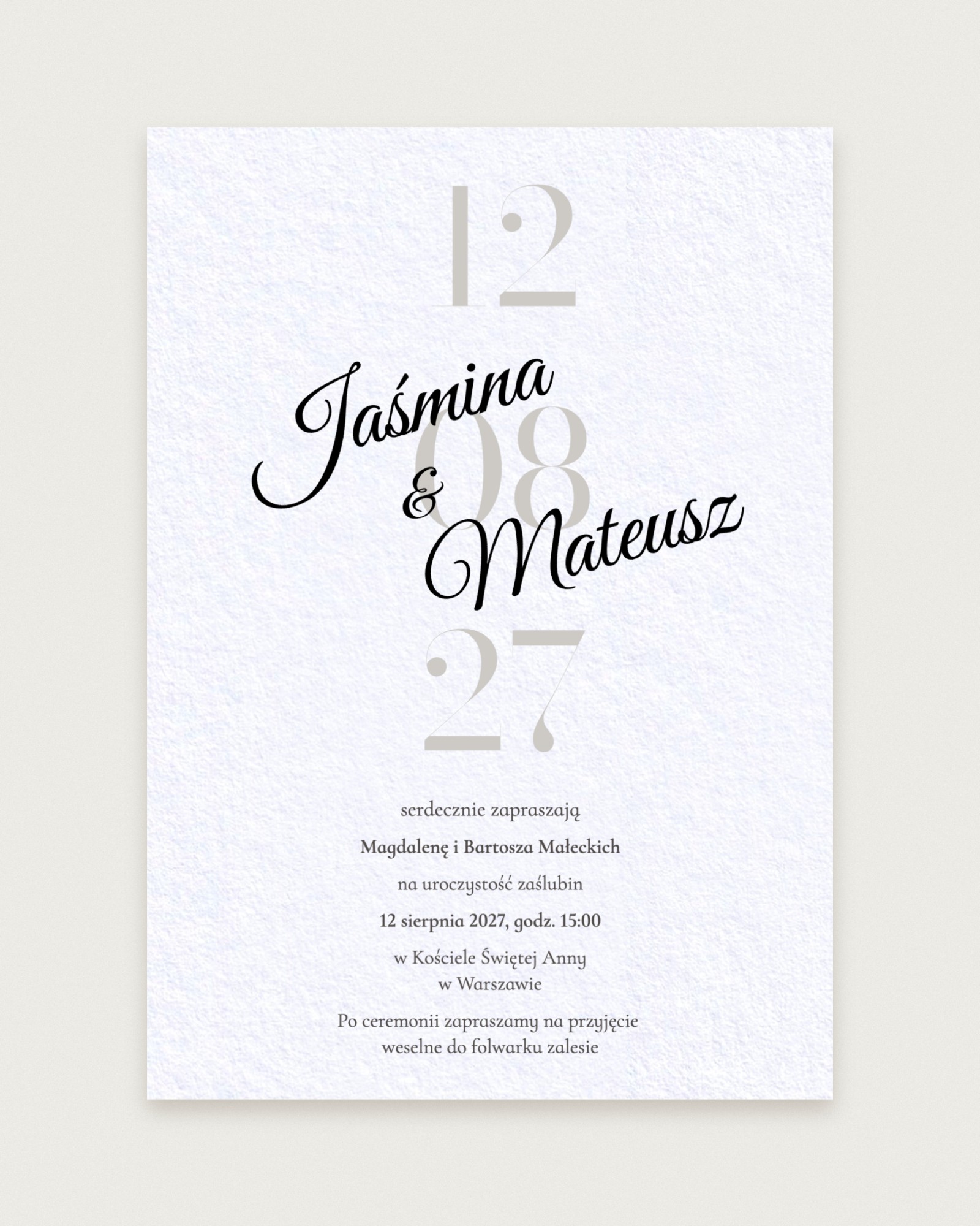 Zaproszenie Data Memorabile - Hero