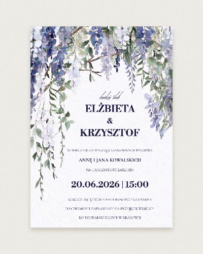 Zaproszenie Violet Visteria - Hero