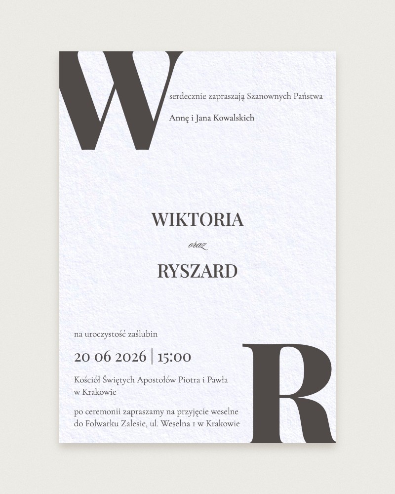 Zaproszenie Black Tie