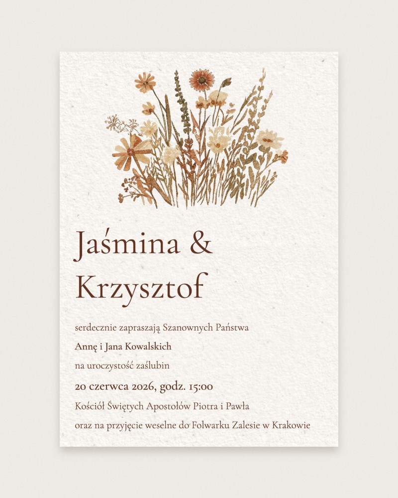 Zaproszenie Fiori di Campo