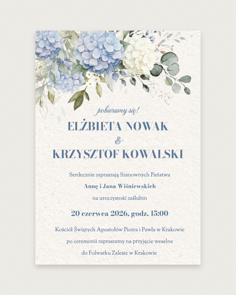 Zaproszenie Hortensia Lumiere