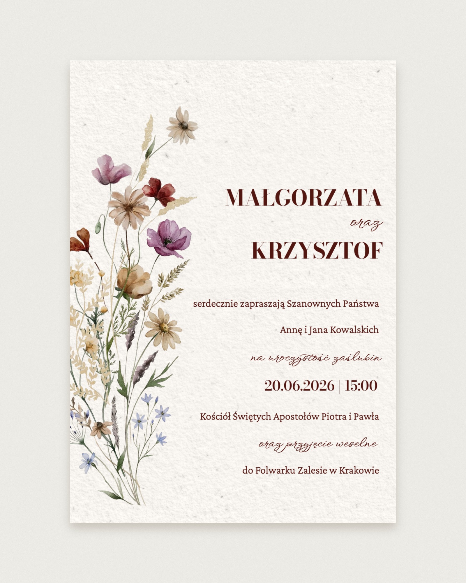 Zaproszenie Rosa Rustica - Hero