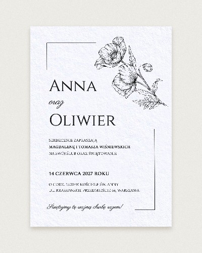 Zaproszenie Clara White - Hero