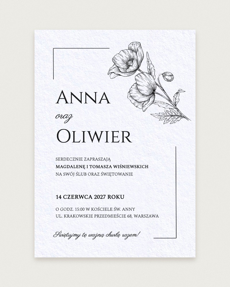 Zaproszenie Clara White