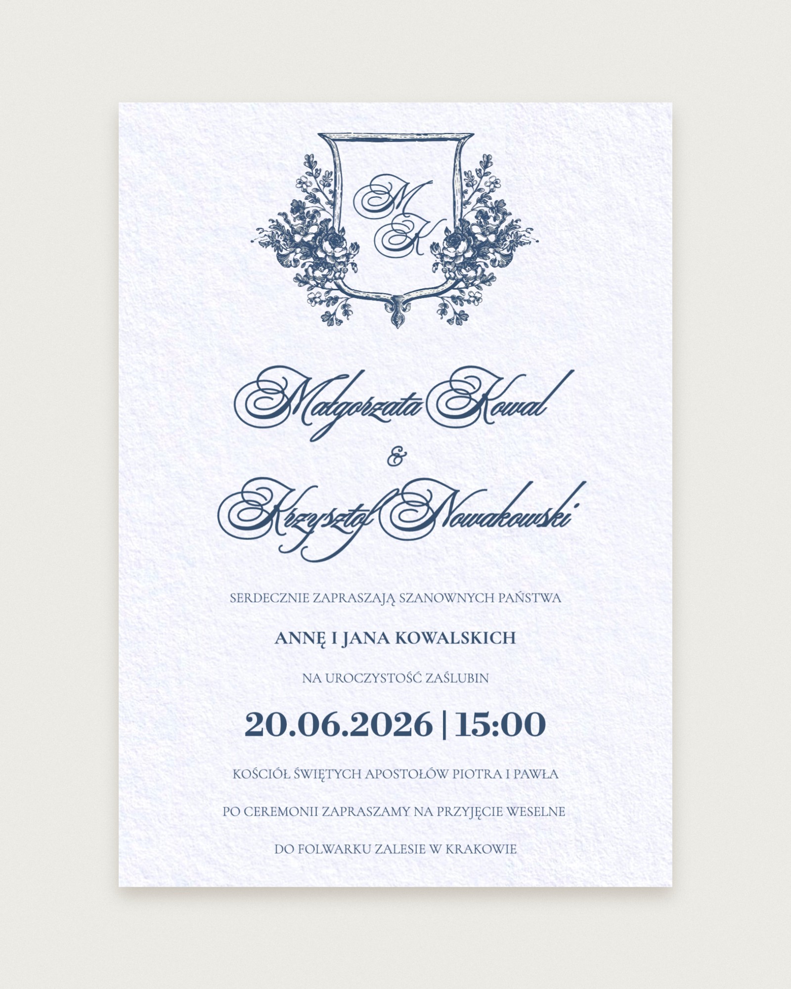 Zaproszenie Amore Azzurro - Hero