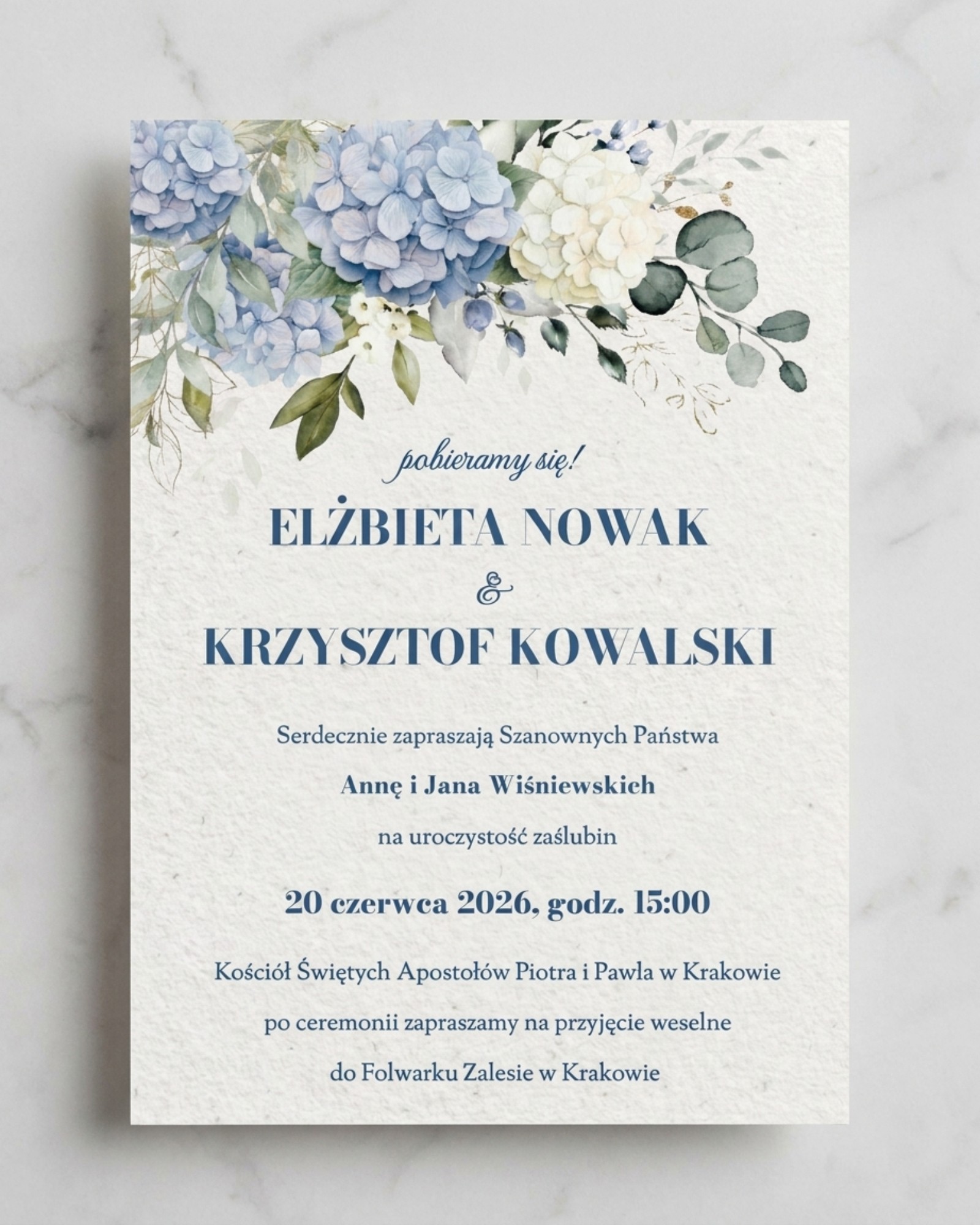 Zaproszenie Hortensia Lumiere