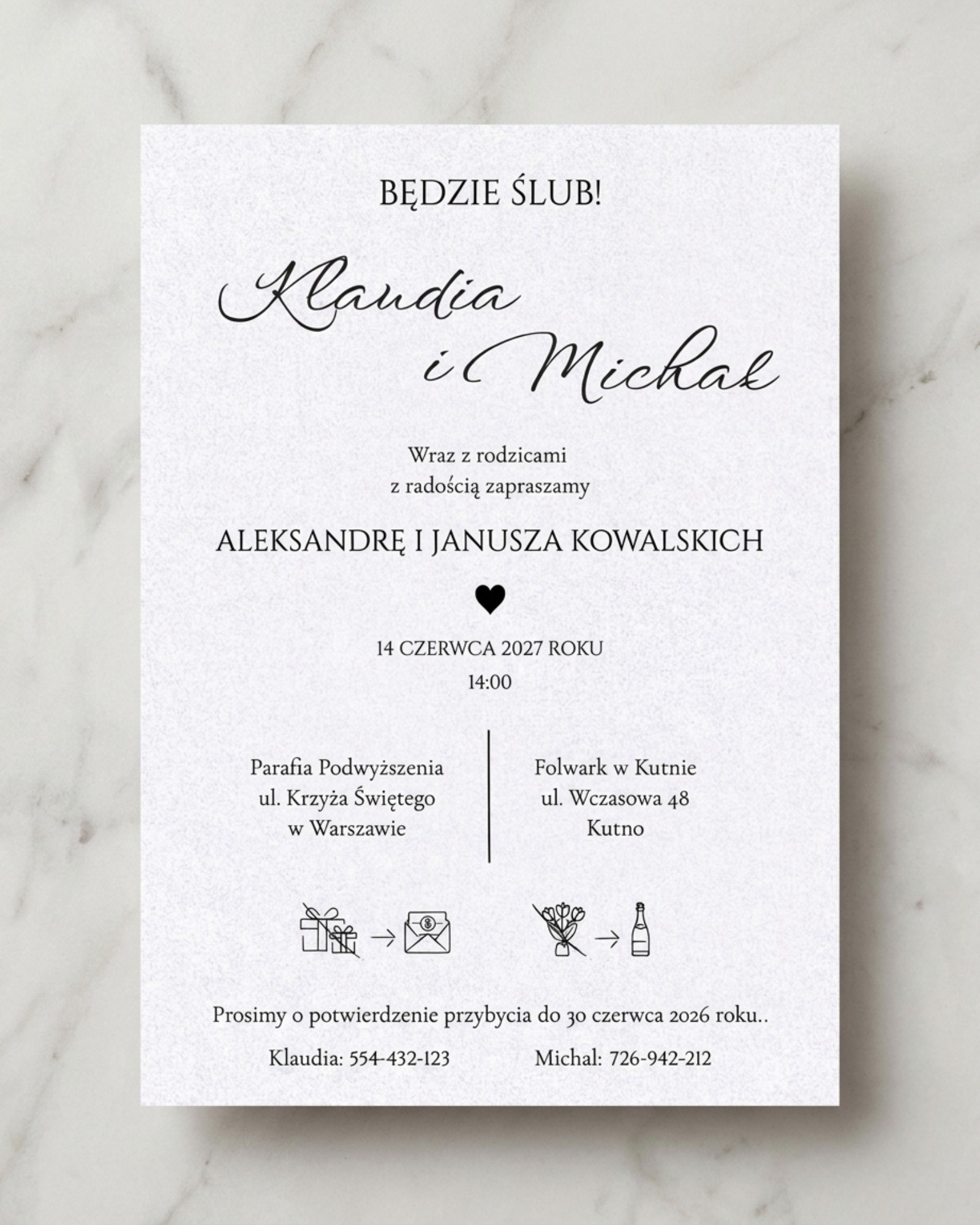 Zaproszenie Blanc Varsovie