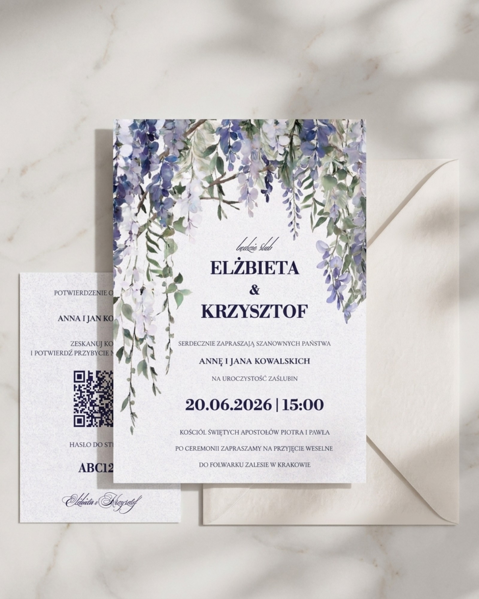 Zaproszenie Violet Visteria