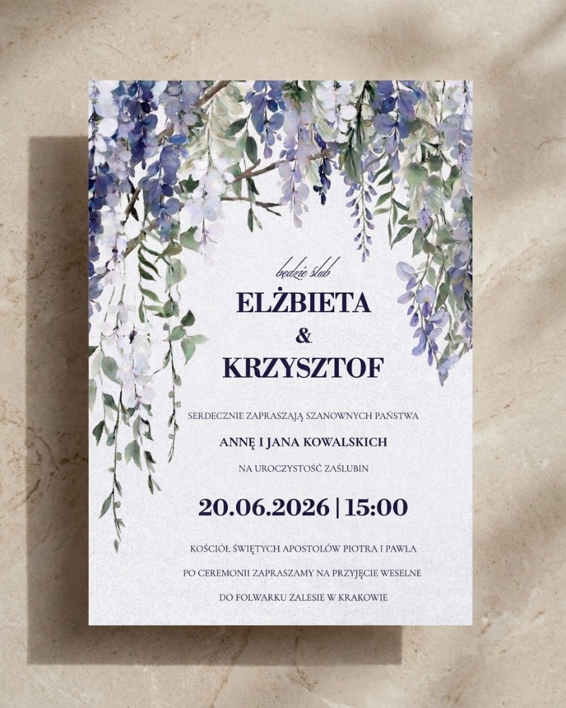Zaproszenie Violet Visteria