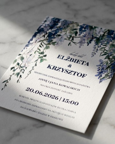 Zaproszenie Violet Visteria